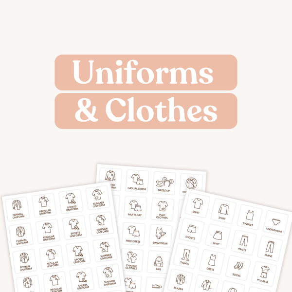 Tile Labels - Uniforms & Clothes Pack